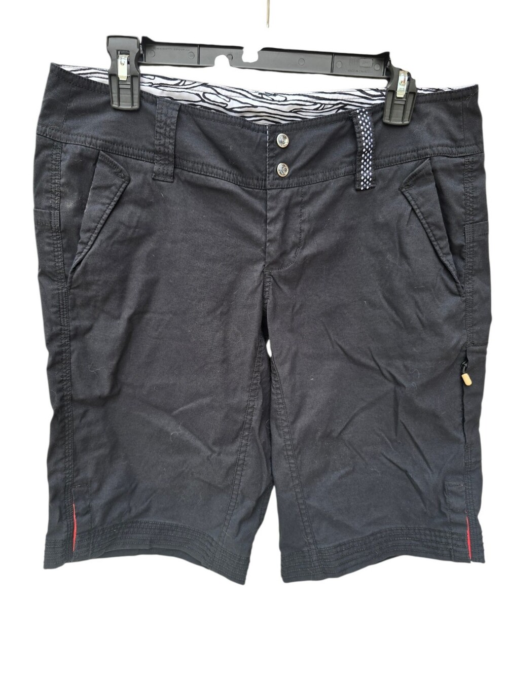 Lululemon Ride On Bermuda Shorts Black Quick Dry No Size Tag Measures 32" Waist